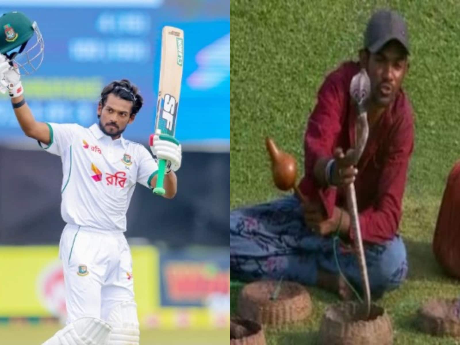 स्टेडियम में अचानक सांप और बंदर लेकर पहुंचा फैन, मैच छोड़कर लोग देखने लगे उसका करतब