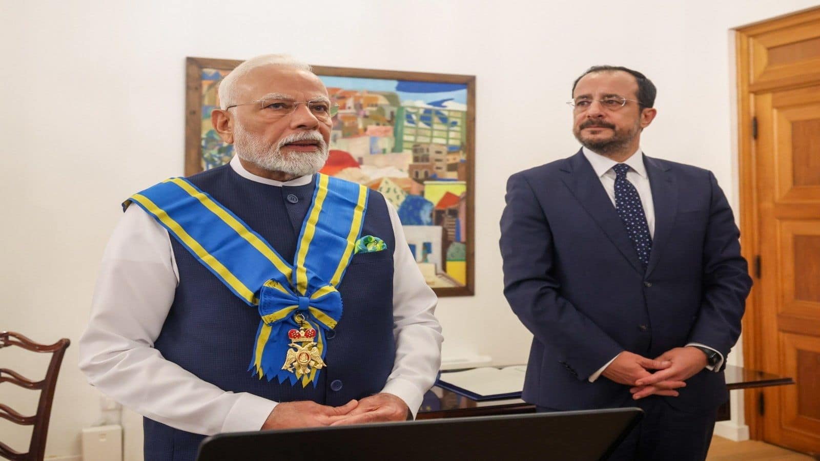 PM Modi Cyprus Visit: पीएम मोदी साइप्रस के सर्वोच्च नागरिक सम्मान से सम्मानित, बोले- 'यह युद्ध का युग नहीं'