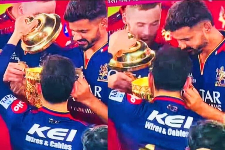 ट्रॉफी जीतने के बाद कोहली ने खोला ढक्कन, अंदर झांककर देखा तो रह गए हैरान