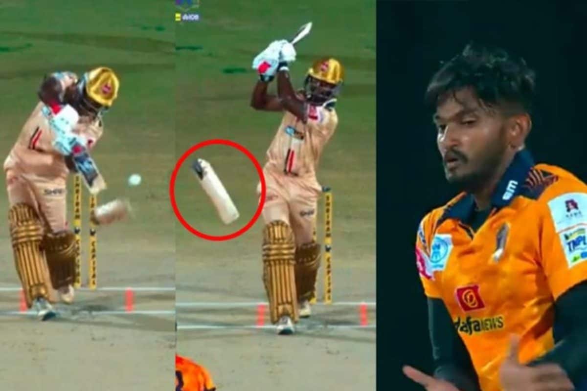 मैच के दौरान बड़ा हादसा, बल्ला टूटकर सीधा गेंदबाज को जा लगा