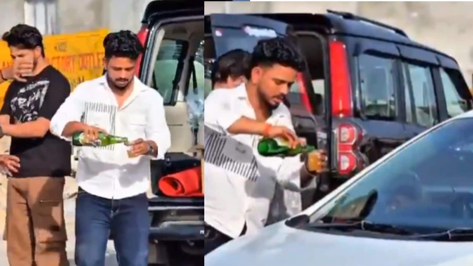 Video: आसमान से बरस रही आग तो सड़क पर बंट रही फ्री में बियर, जयपुर से आया हैरान करने वाला वीडियो