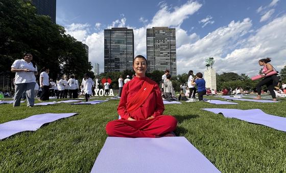 न्यूयॉर्क स्थित यूएन मुख्यालय में, एक शाम - योग के नाम