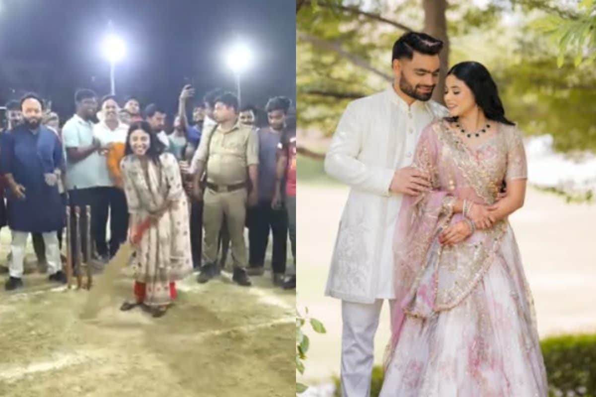 क्रिकेट की पिच पर उतरीं रिंकू सिंह की दुल्हनिया... लगा दी चौकों-छक्कों की झड़ी