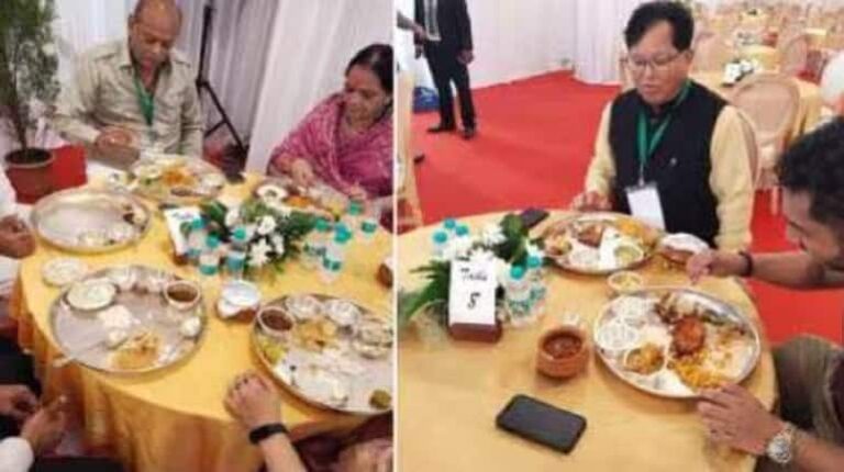 एक थाली 5000 की और चांदी के एक प्लेट का किराया 550 रुपये, विवाद में आया महाराष्ट्र सरकार का कार्यक्रम