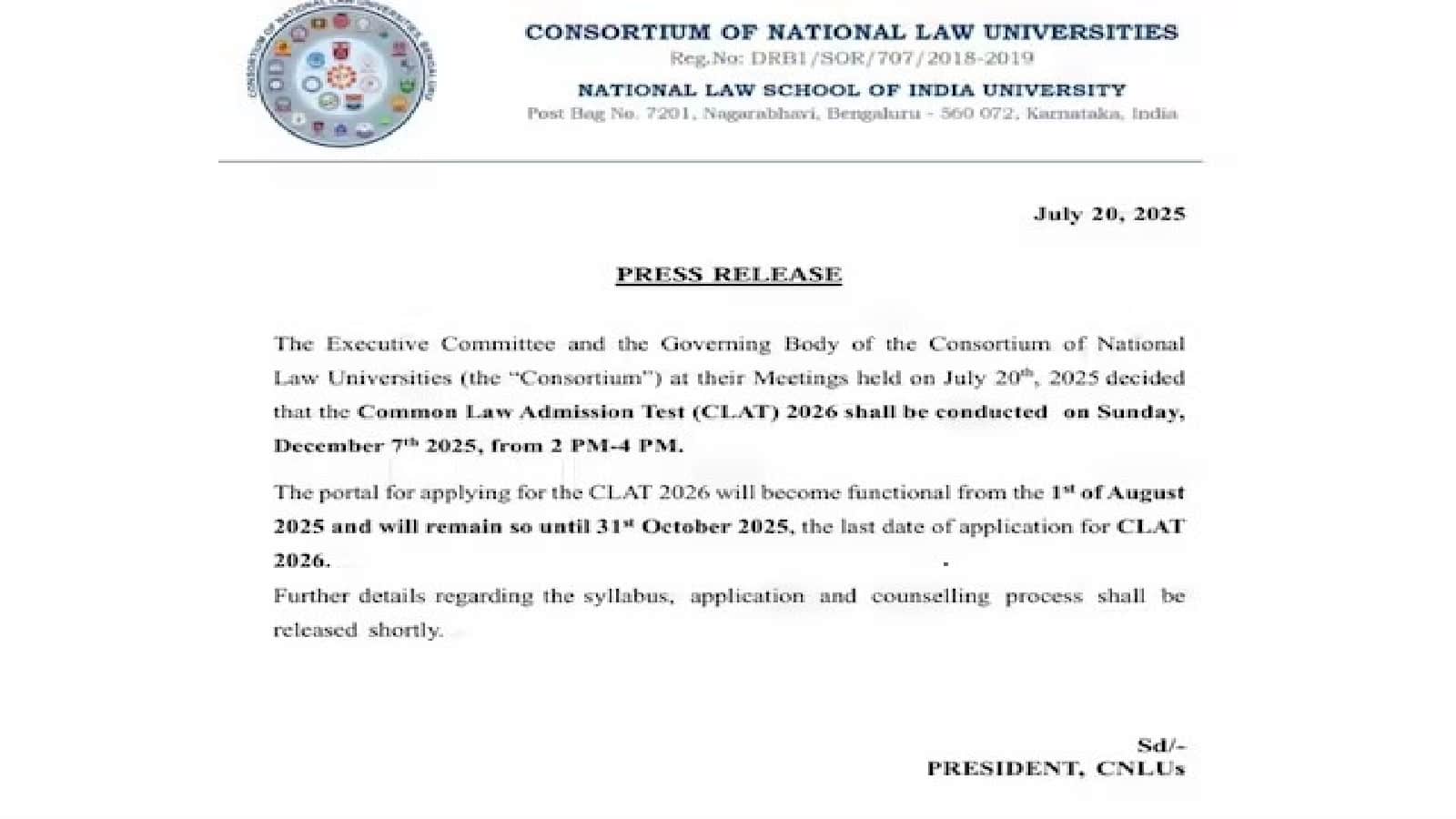 CLAT 2026: आ गई नोटिफिकशन जारी होने और परीक्षा की तारीख, शुरू करें तैयारी