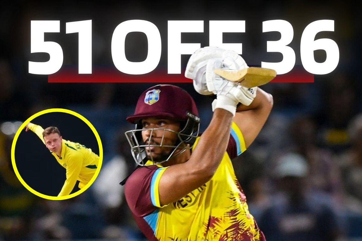 4,6,4,6... दो हवाई छक्के और दो चाबुक चौके, किंग ने एक ओवर में ठोके 20 रन