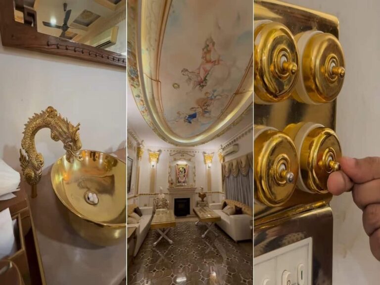 VIDEO: वॉश बेसिन से लेकर स्विच तक...सबकुछ 24 कैरेट गोल्ड का, इंदौर के इस घर ने सभी को चौंकाया!