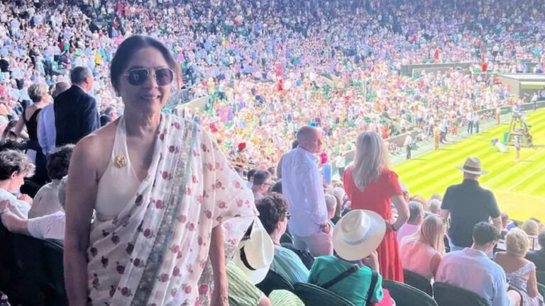 Wimbledon में छाया नीना गुप्ता का ग्लैमरस साड़ी लुक, तारीफ और तलियां दोनों बटोरीं