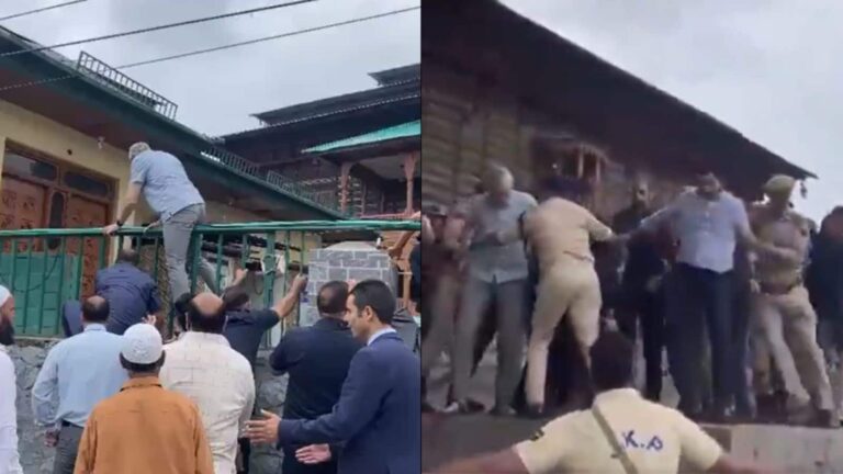 VIDEO: CM उमर अब्दुल्ला दीवार पर चढ़े, शहीदों के कब्रिस्तान में घुसने की कोशिश में पुलिस के साथ हुई तीखी झड़प