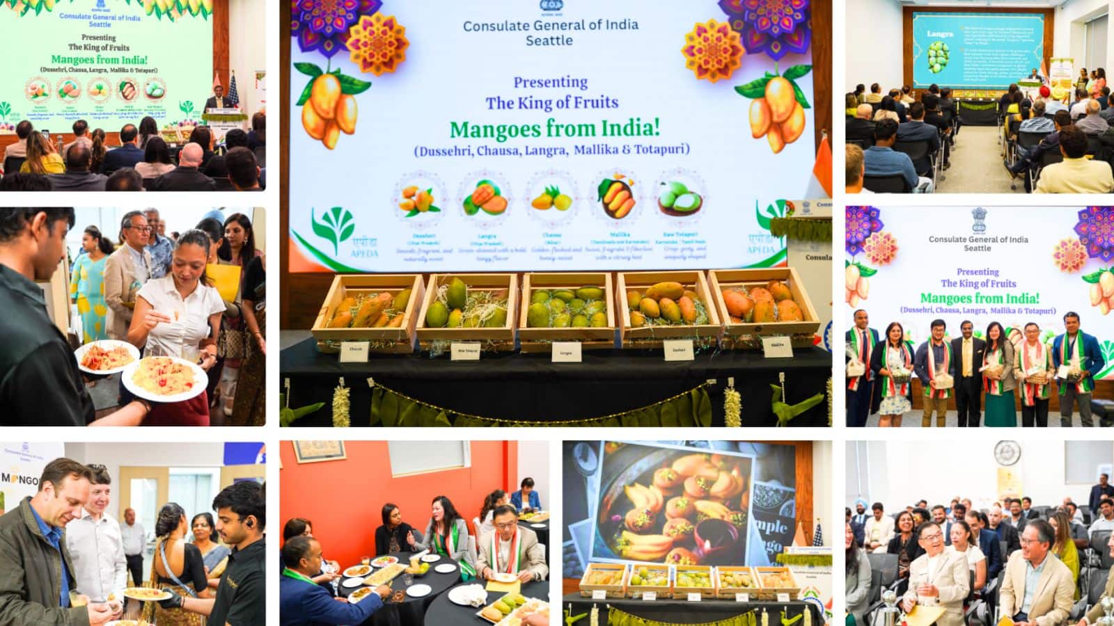 सिएटल में “फ्लेवर ऑफ इंडियन मैंगोज” कार्यक्रम का आयोजन, सभी ने चखा भारतीय आमों का स्वाद