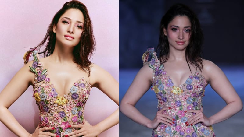 Tamannaah Bhatia: तमन्ना के लुक पर फैंस हुए फिदा, फ्लोरल गाउन में रैंप पर बिखेरा जलवा