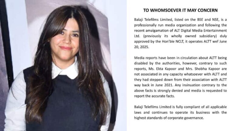 एकता कपूर का इन OTT प्लेटफॉर्म से कोई लेना-देना नहीं, सरकार के बैन के बाद तोड़ी चुप्पी