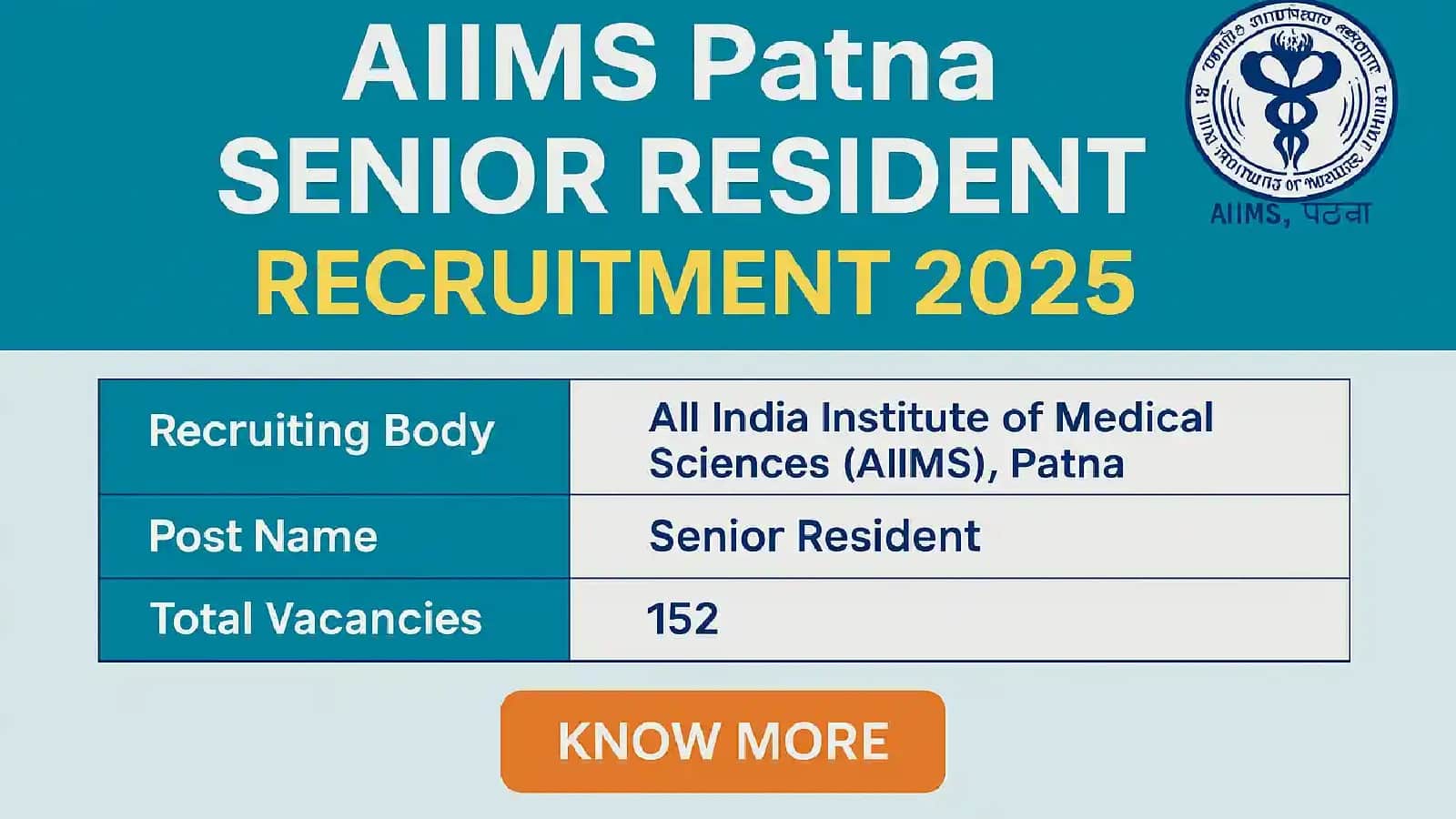 AIIMS Patna Recruitment 2025: सीनियर रेजिडेंट पद के लिए इस दिन होगी परीक्षा, नोटिफिकेशन जारी