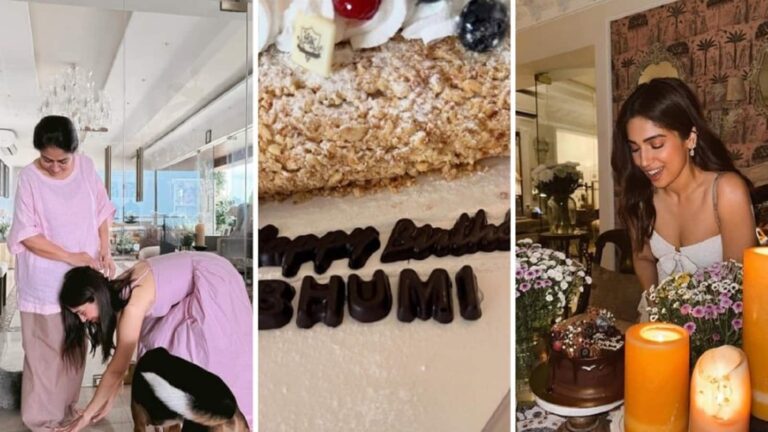 Bhumi Pednekar 36वें जन्मदिन पर मां का पैर छूकर लिया आर्शीवाद, यूं किया सेलिब्रेट