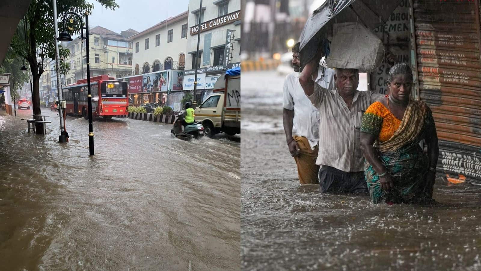 Mumbai Rain News: मुंबई और उपनगरों में भारी बारिश, लोकल ट्रेनें हुईं लेट, पुलिस ने कहा - बहुत जरूरी न हो तो घर के अंदर ही रहें