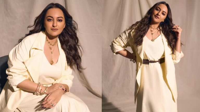 Sonakshi Sinha look: ऑफ व्हाइट ड्रेस में सोनाक्षी सिन्हा ने दिखाईं दिलकश अदाएं, वायरल हुई फोटोज