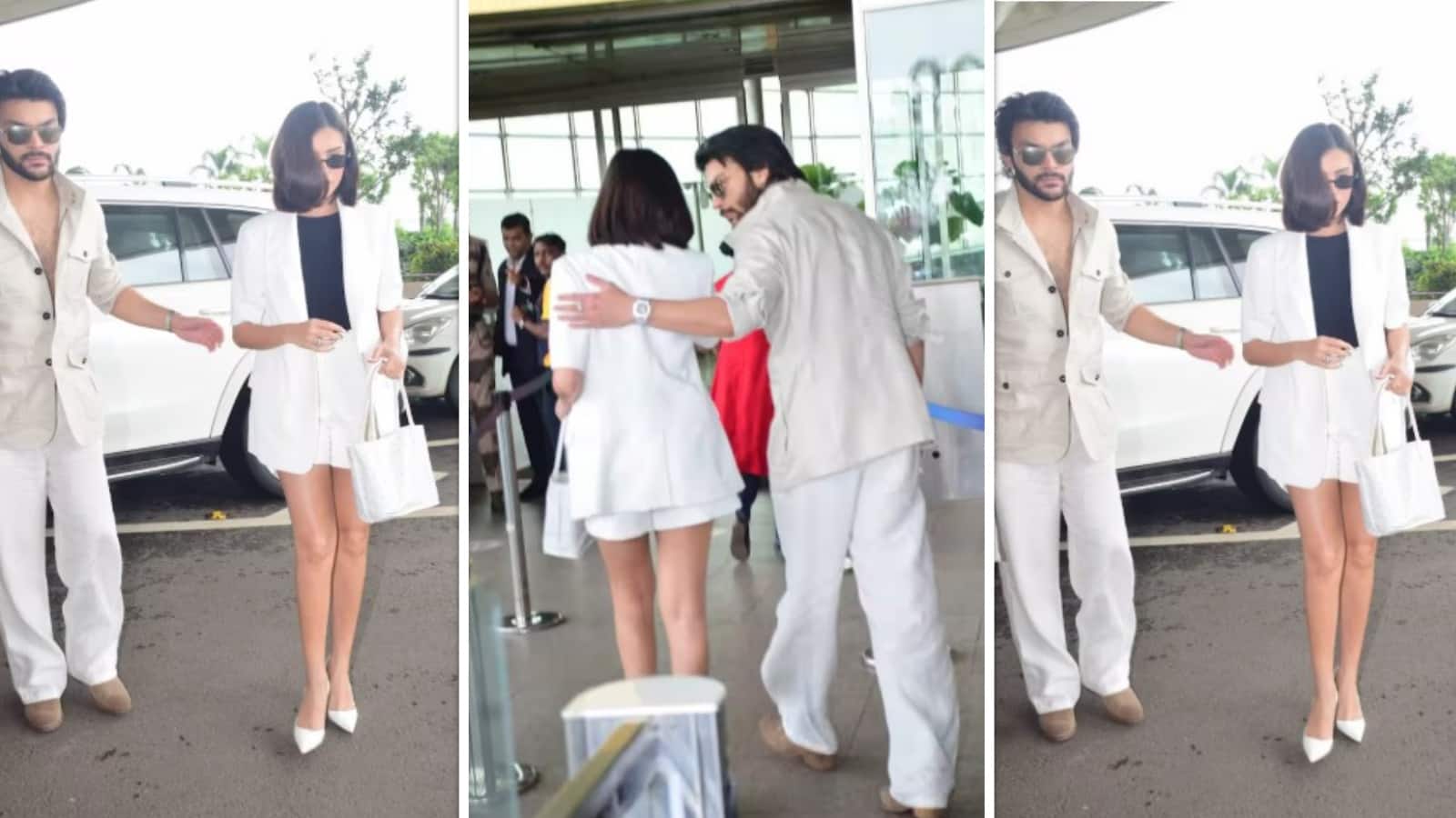 Veer Pahariya-Tara Sutaria: बाहों में बाहें डाले एयरपोर्ट पर स्पॉट हुए लव वर्ड्स, तारा सुतारिया-वीर पहाड़िया की फोटोज वायरल