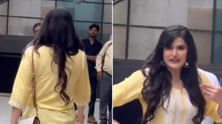 Zareen Khan: बैक पोज लेने पर भड़कीं जरीन खान, पैप से बोलीं-'मुझे देखो, ये नहीं पीछे...'