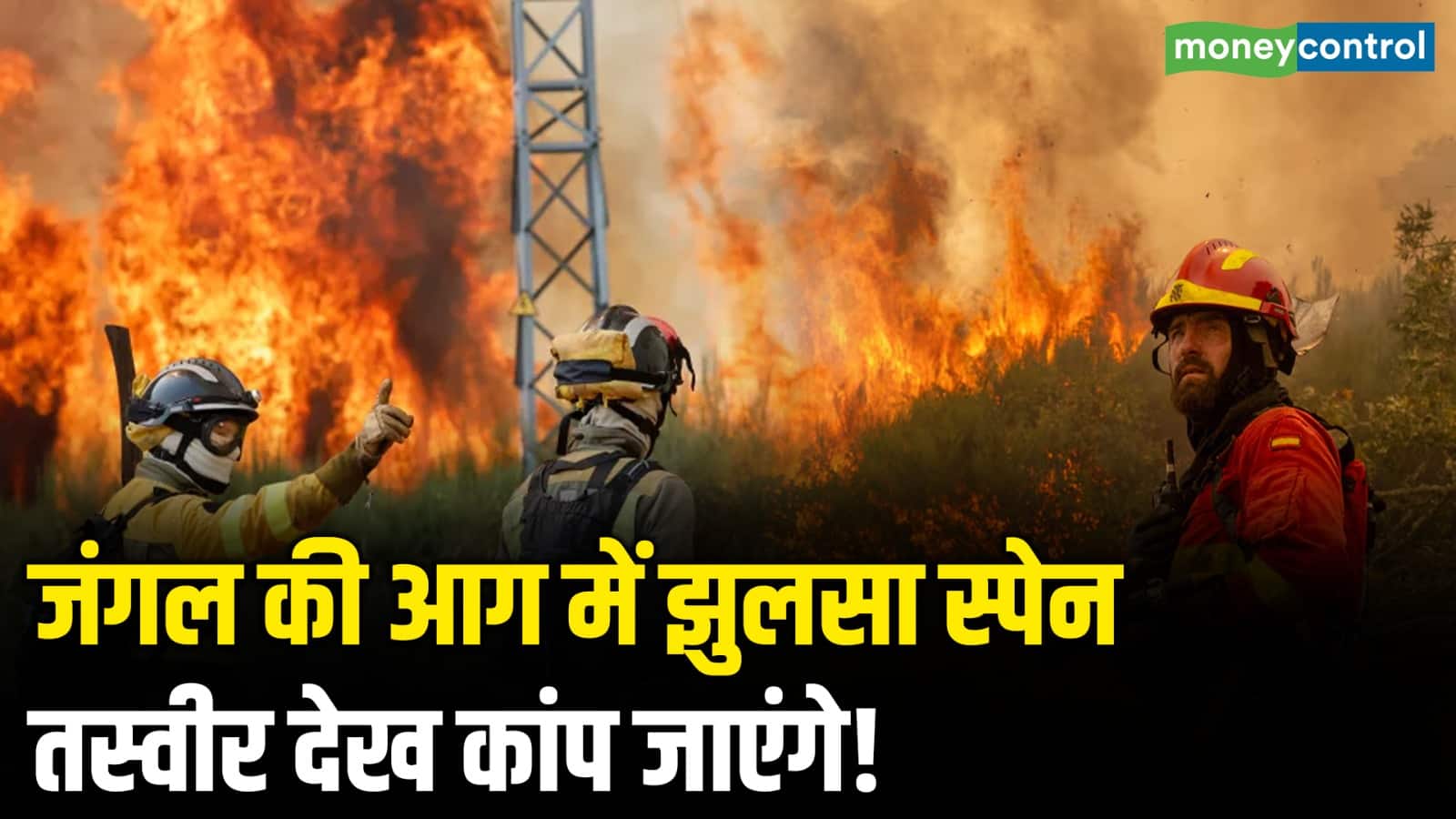 जंगल की आग में झुलसा स्पेन तस्वीर देख कांप जाएंगे!