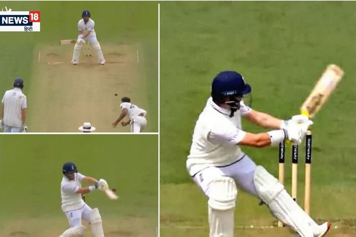 टेस्ट में T20 वाला शॉट...कूद के बदली पोजिशन फिर बैकफुट से स्लॉग स्वीप का छक्का