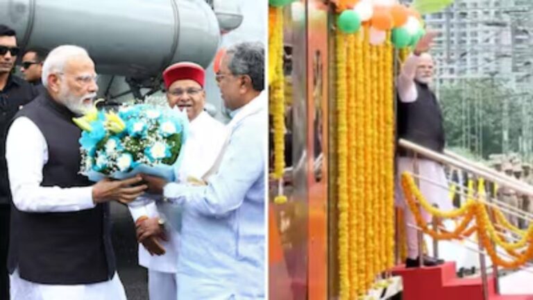 Bengaluru: पीएम मोदी ने बेंगलुरु को दी बड़ी सौगात, वंदे भारत ट्रेनों को दिखाई हरी झंडी, मेट्रो की यलो लाइन का करेंगे उद्घाटन