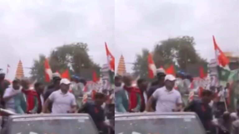 VIDEO: राहुल गांधी की गाड़ी के नीचे आया पुलिस का जवान, वोटर अधिकार यात्रा के दौरान हुआ ये हादसा