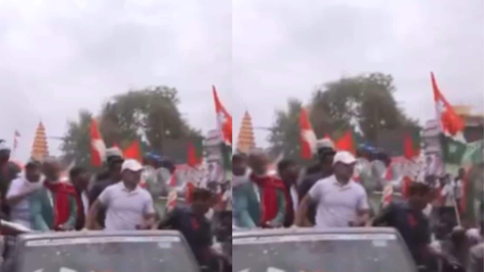 VIDEO: राहुल गांधी की गाड़ी के नीचे आया पुलिस का जवान, वोटर अधिकार यात्रा के दौरान हुआ ये हादसा