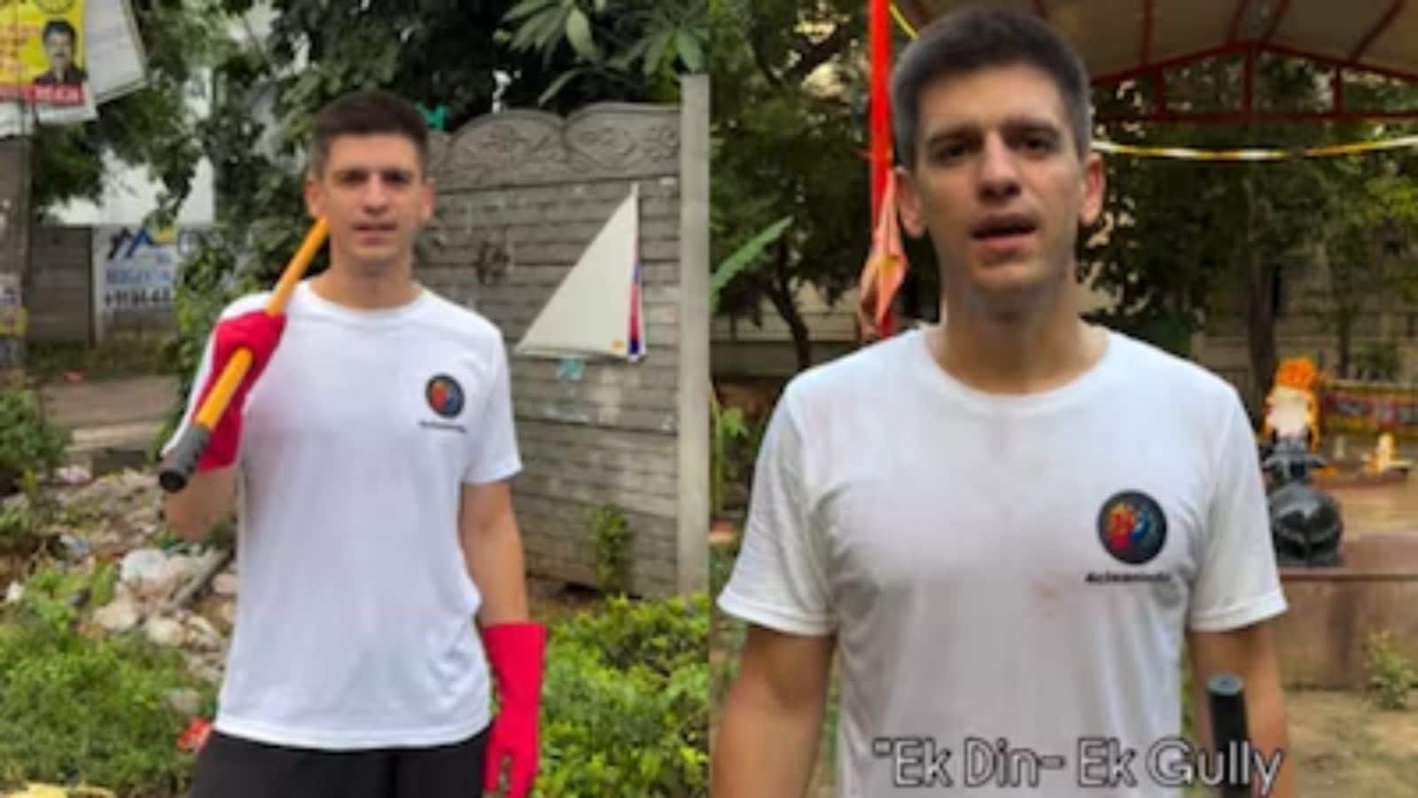 भारत में सड़कों की सफाई कर रहे सर्बियाई शख्स का वीडियो वायरल, सोशल मीडिया पर छिड़ी बहस