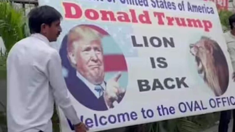 Donald Trump tariffs: टैरिफ विवाद के बीच वडोदरा के बंगले से डोनाल्ड ट्रंप का हटाया गया बैनर