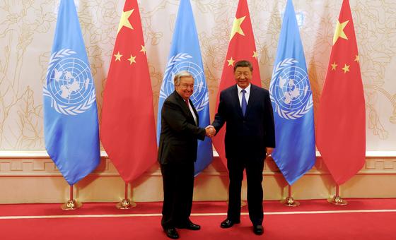 SCO शिखर सम्मेलन: महासचिव ने की चीन के राष्ट्रपति से मुलाकात