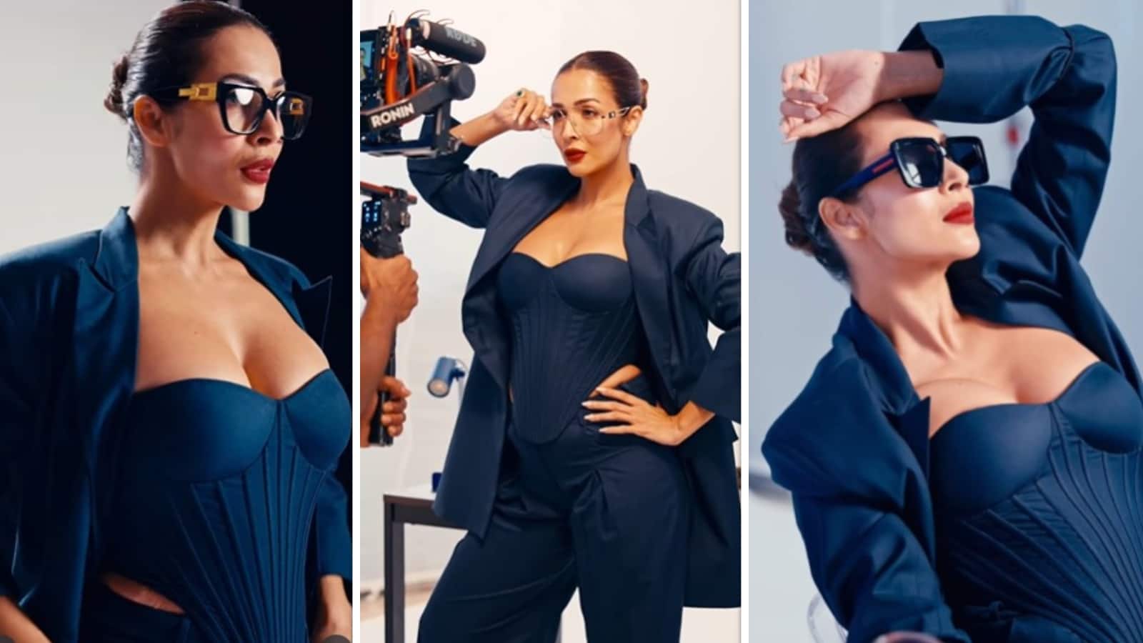 Malaika Arora: नेवी ब्लू ब्लेजर -कोर्सेट में मलाइका ने बिखेरा जलवा, एक्ट्रेस का स्टनिंग लुक हुआ वायरल