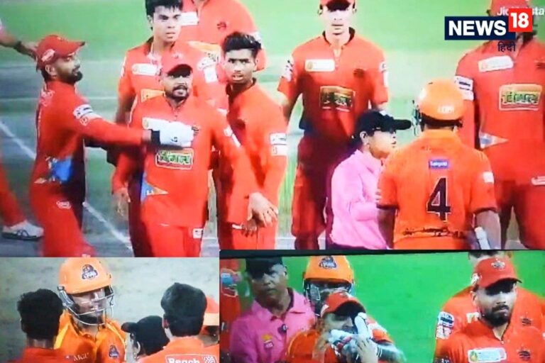 दिल्ली प्रीमियर लीग में हुआ बवाल, नितीश राणा ने गेंदबाज का मुंह बंद कर खींचा