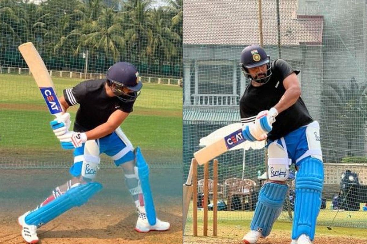 रोहित शर्मा ने शुरू की प्रैक्टिस, टीम इंडिया के बल्लेबाजी कोच रहे नायर साथ
