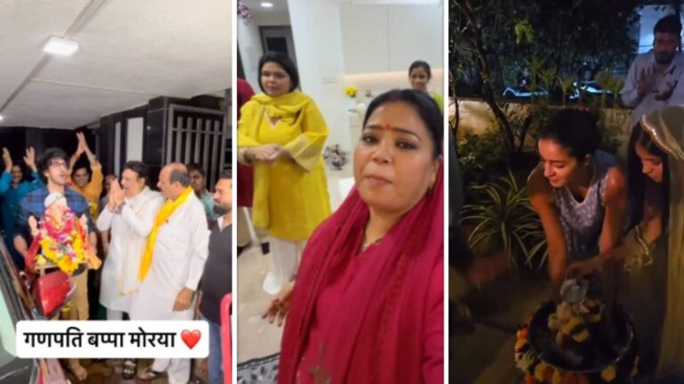 Ganpati Bappa Visarjan: धूमधाम से स्वागत के बाद नम आंखों से सेलेब्स ने गणपति बप्पा का किया विसर्जन