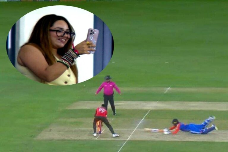 अभिषेक के चौकों-छक्‍कों को बहन कर रही थी इंज्‍वाय, रनआउट होते ही उड़ गई रंगत