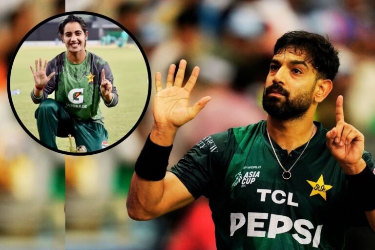 हारिस रऊफ के बाद महिला खिलाड़ी नशरा संधू के इशारे से मचा बवाल