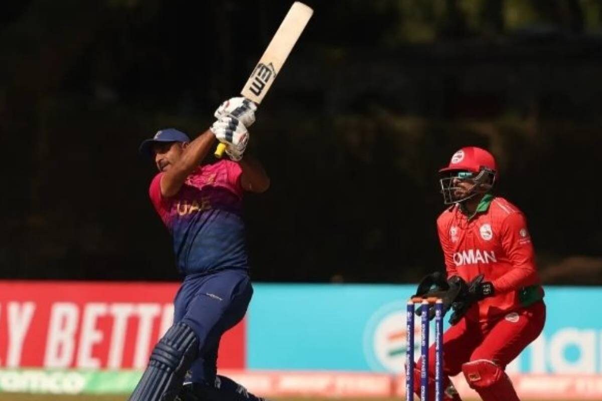 UAE के वसीम-शराफू के बल्‍ले ने उगली आग! ओमान के खिलाफ 10 ओवर में ठोके 83 रन