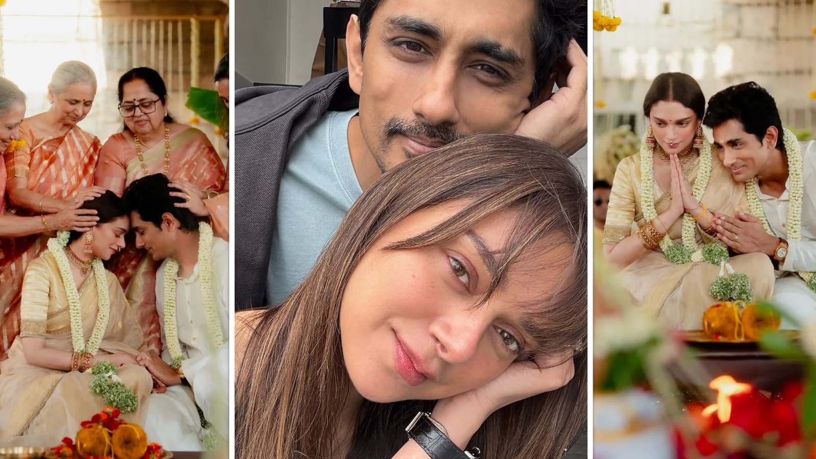 Aditi Rao Hydari-Siddharth: शादी की पहली सालगिरह पर कोजी हुए अदिति-सिद्धार्थ, यहां देखें खूबसूरत तस्वीरें