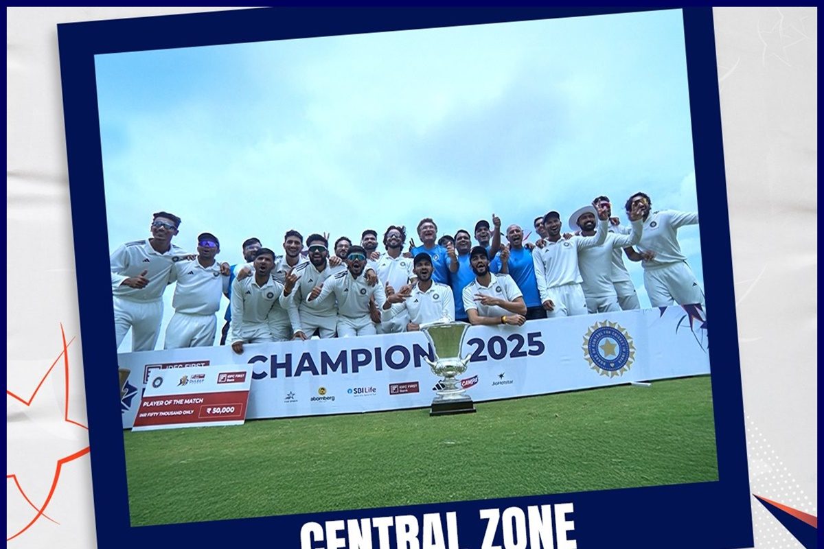 दलीप ट्रॉफी जीतते ही सेंट्रल जोन पर पैसों की बारिश, मिले इतने करोड़ रुपये