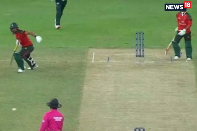 VIDEO: एशिया कप में अजब-गजब! एक ही छोर पर पहुंचे दोनों बल्‍लेबाज,फिर भी...