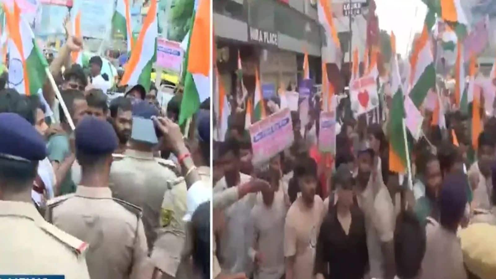 पटना में BJP ऑफिस के बाहर डायल 112 चालक कर्मियों का प्रदर्शन, नीतीश कुमार से मिलने की रखी मांग