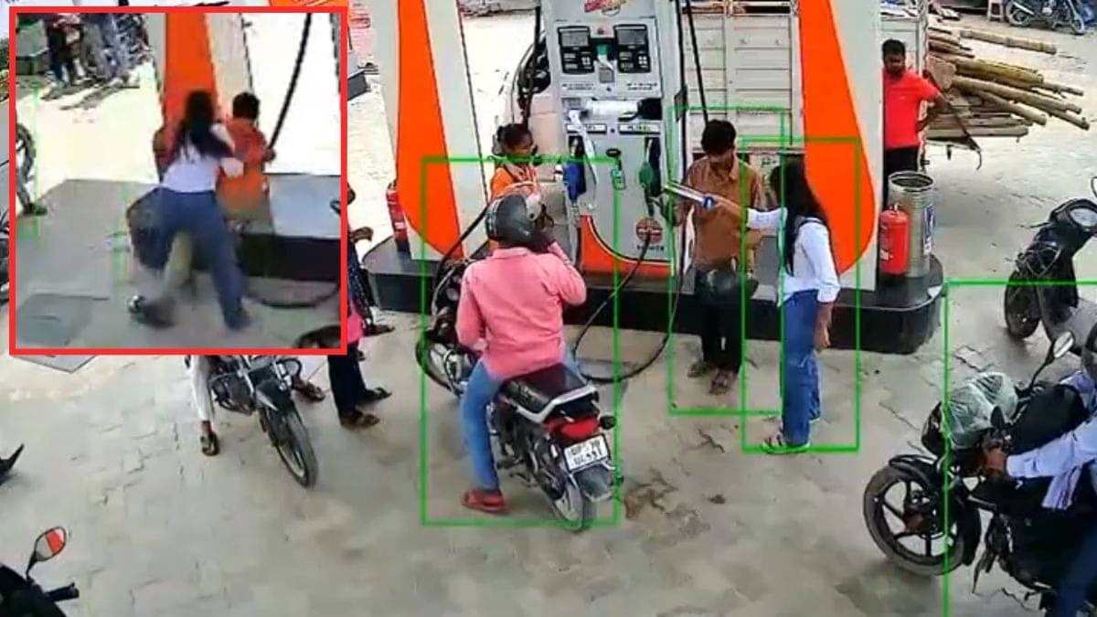 VIDEO: गोरखपुर में पेट्रोल पंप पर दो लड़कियों की 'सिर फाड़' लड़ाई, नीचे गिरा के मारा... लात घूंसे सब चले, जानें पूरा मामला