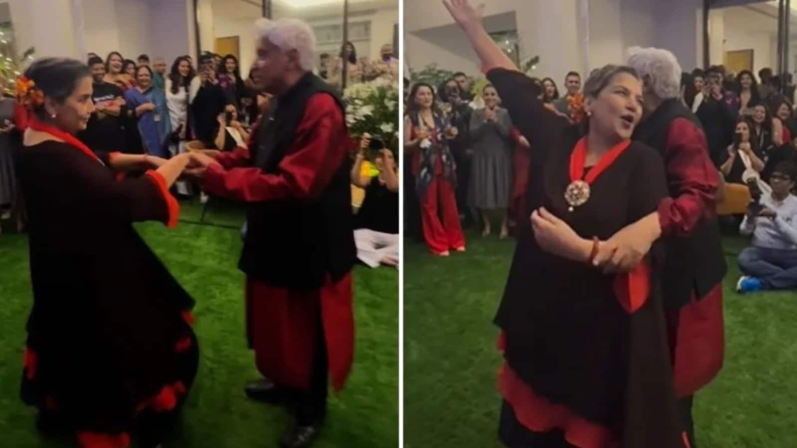 Shabana Azmi birthday party: जावेद अख्तर संग जमकर नाची शबाना, रेखा और माधुरी दीक्षित भी थिरकते हुए आए नजर