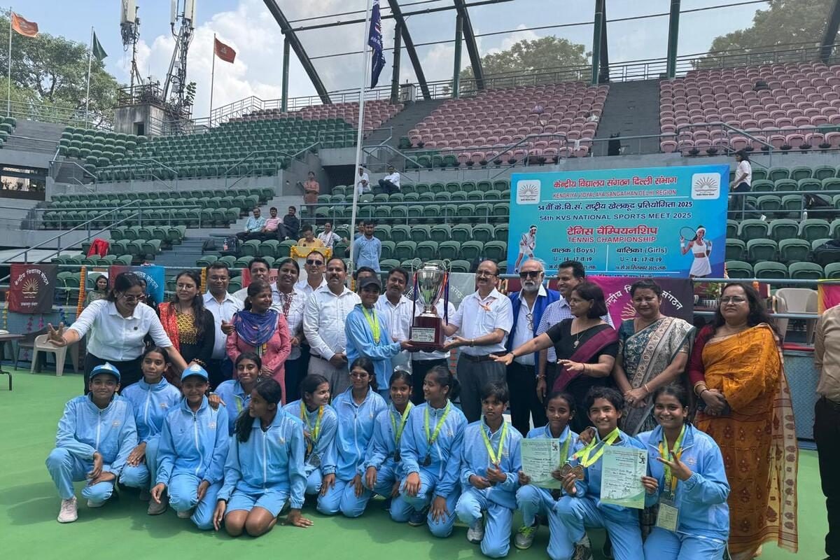 KV राष्ट्रीय स्पोर्ट्स मीट में दिल्ली बनी लॉन टेनिस की ओवरऑल चैंपियन