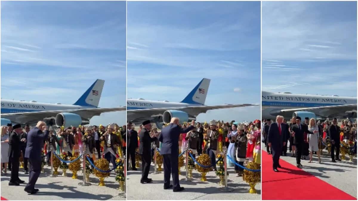 VIDEO : रेड कार्पेट पर ट्रंप ने जमकर किया डांस, प्लेन से उतरते ही अमेरिकी राष्ट्रपति का दिखा अलग अंदाज