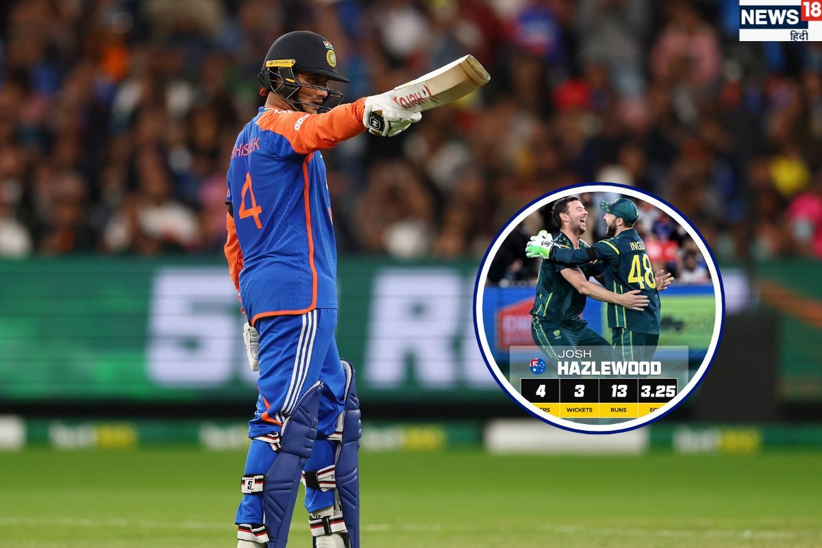 एक के बाद एक सारे सूरमा ढेर...हेजलवुड के आगे सरेंडर, सिर्फ अभिषेक ने दिखाया दम