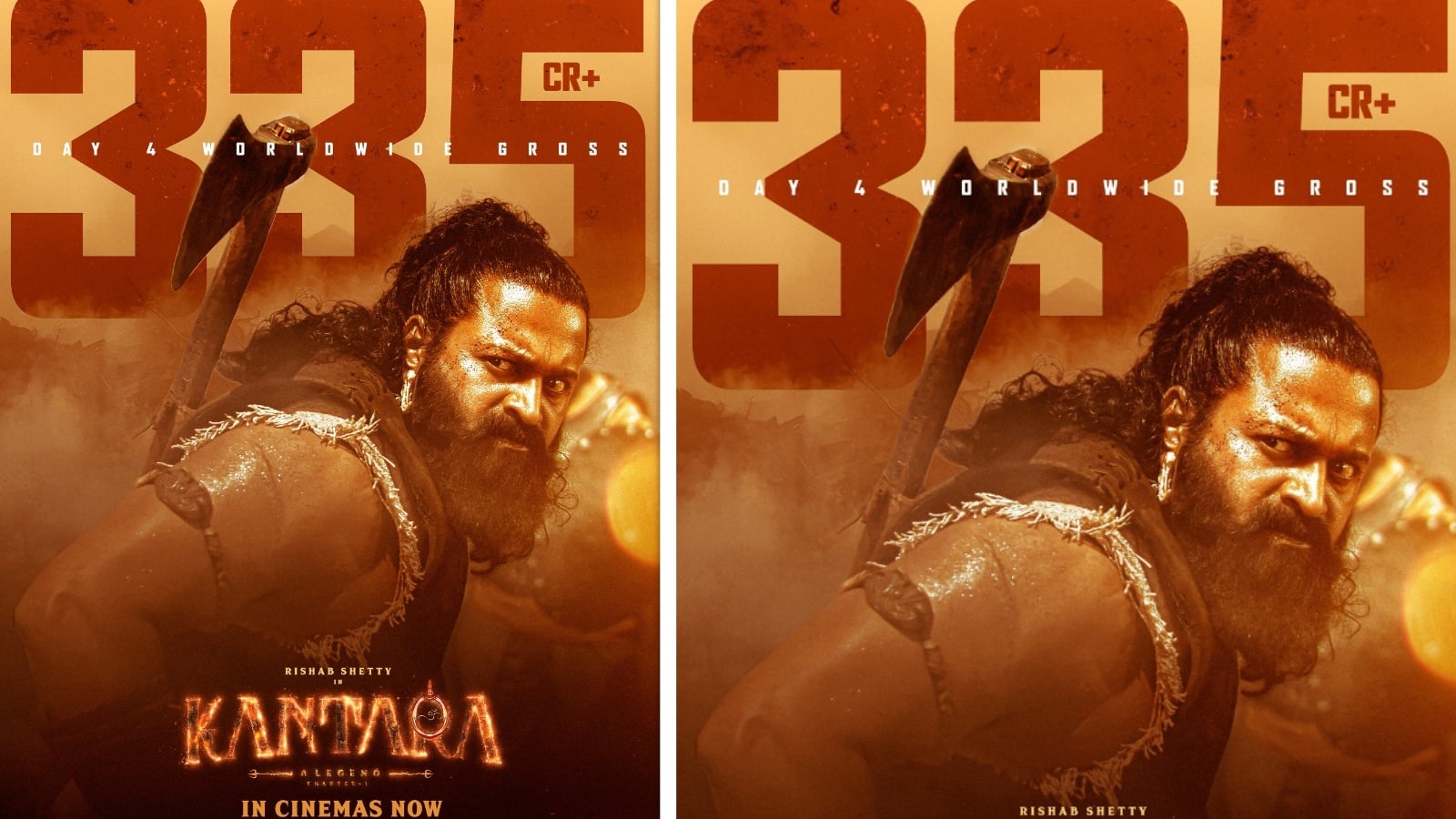 Kantara Chapter 1: होम्बले फिल्म्स की कांतारा: चैप्टर 1 ने बनाया वीकेंड रिकॉर्ड, 4 दिनों में कमाए ₹335 करोड़!