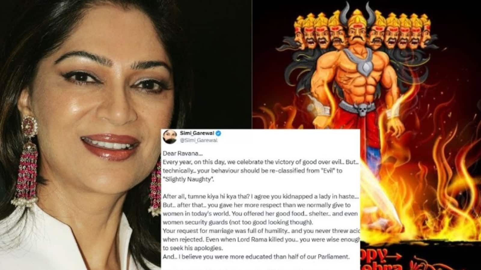 Simi Garewal: रावण को लेकर ये क्या बोल गईं सिमी गरेवाल, रावण नॉटी था...., यूजर्स जमकर कर रहे ट्रोल