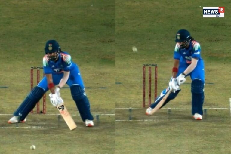 यॉर्कर गेंद पर केएल राहुल ने खोद दी जमीन, सिक्स देखकर बिलबिला उठा गेंदबाज