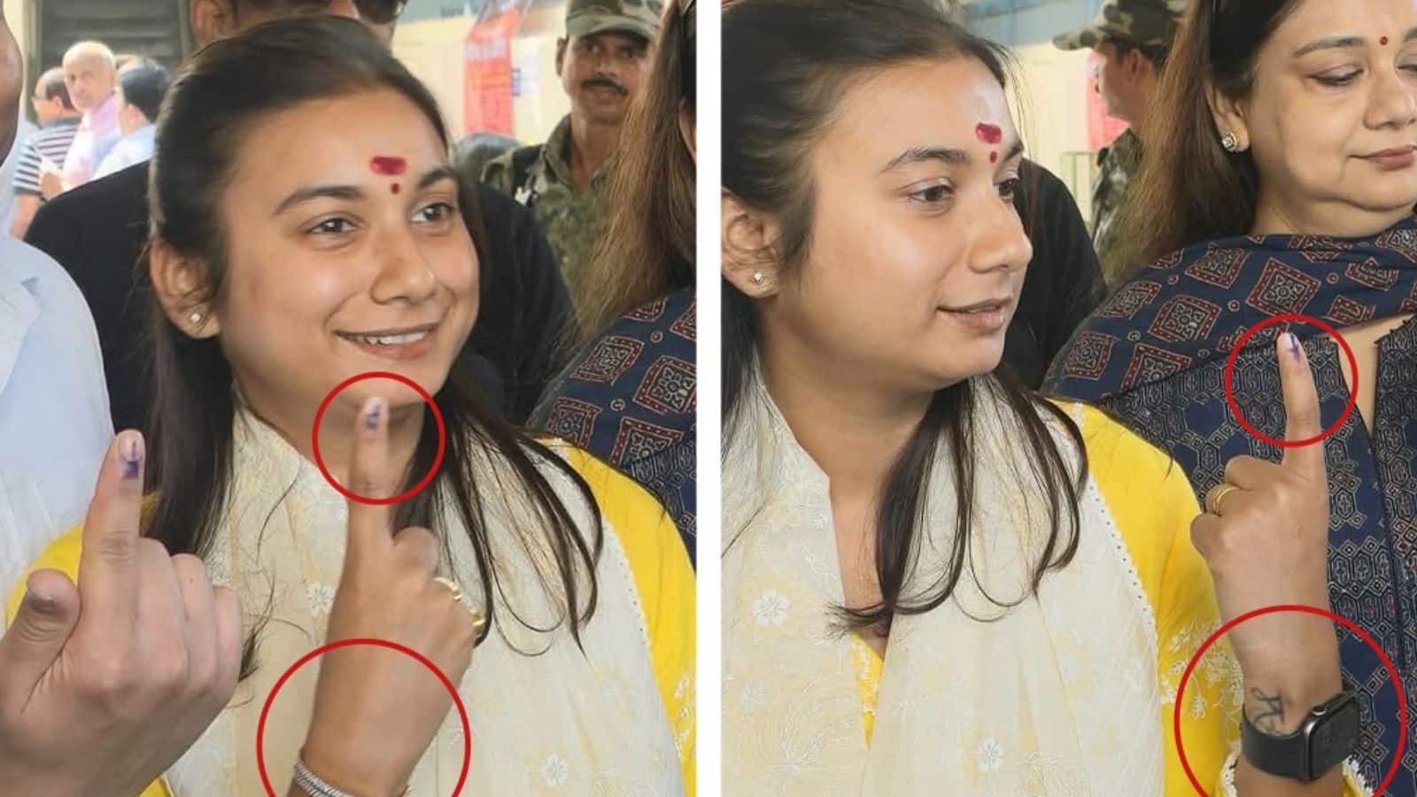 Bihar Chunav 2025: बिहार की सांसद शांभवी चौधरी ने मतदान के बाद स्याही लगी दो उंगलियां दिखाईं, उठने लगे सवाल